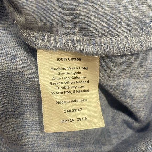 NWT Talbots split neck elbow sleeves 100% cotton so soft pretty blue color - Picture 4 of 4